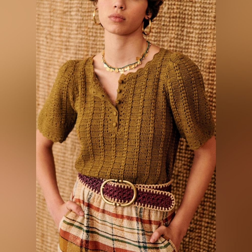 Sezane Vicki Jumper in Gold